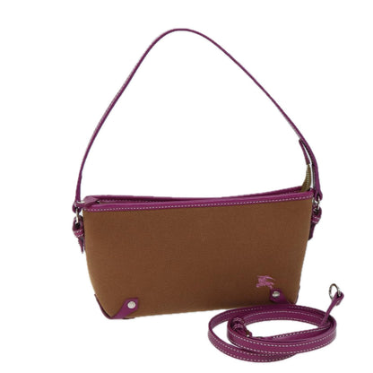 Burberry Blue Label Shoulder Bag Canvas 2way Brown Auth ac2940