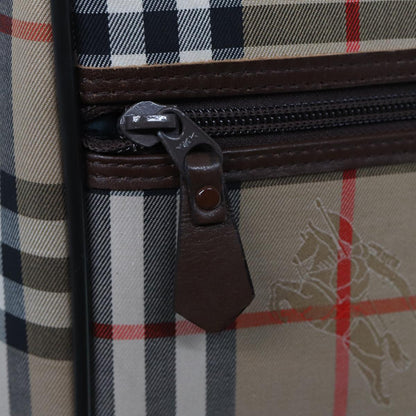BURBERRYSs Nova Check Boston Bag Canvas Beige Auth ac3072