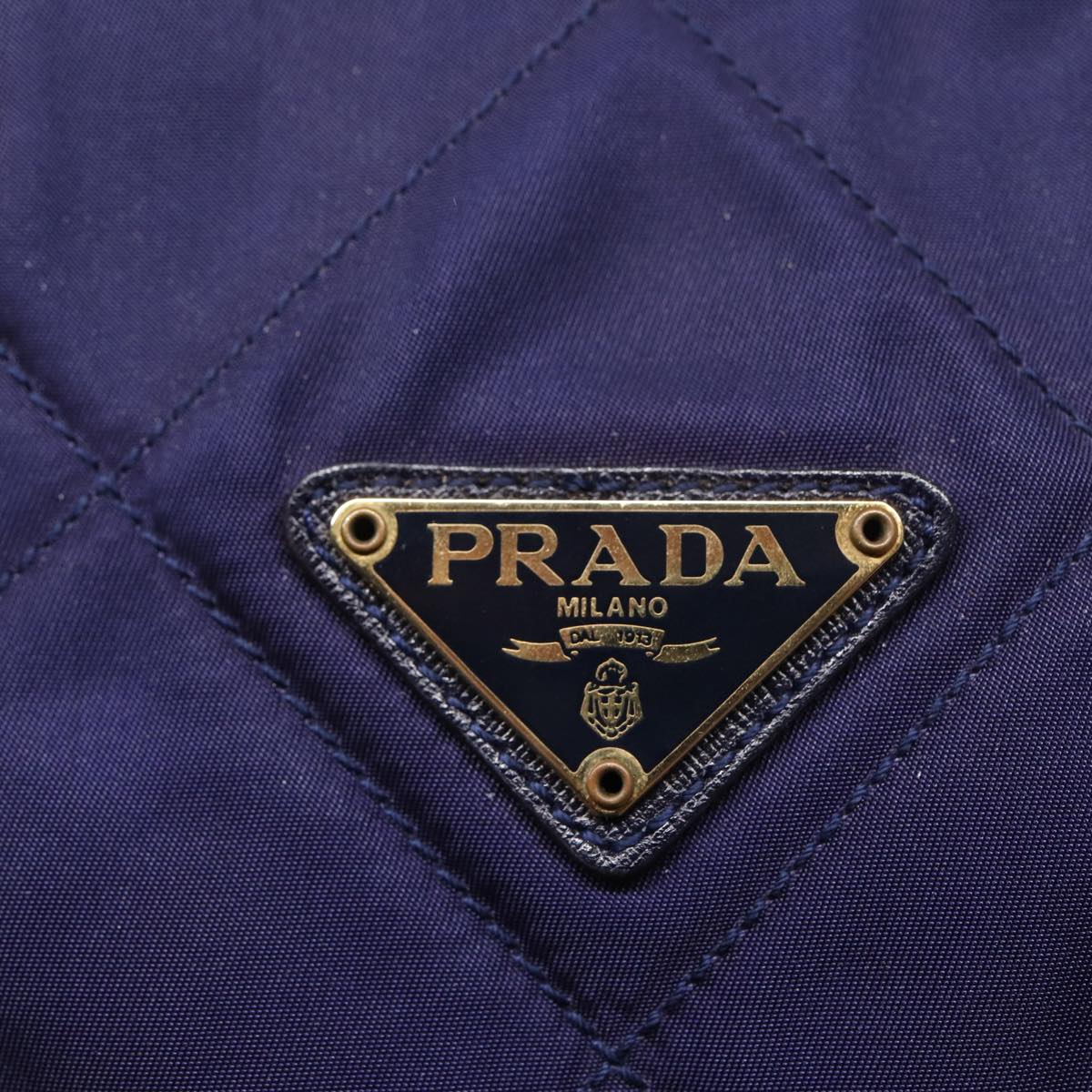 PRADA Chain Shoulder Bag Nylon Purple Auth ac3138