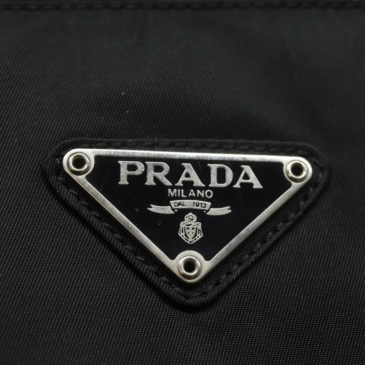 PRADA Shoulder Bag Nylon Black Auth ac3142