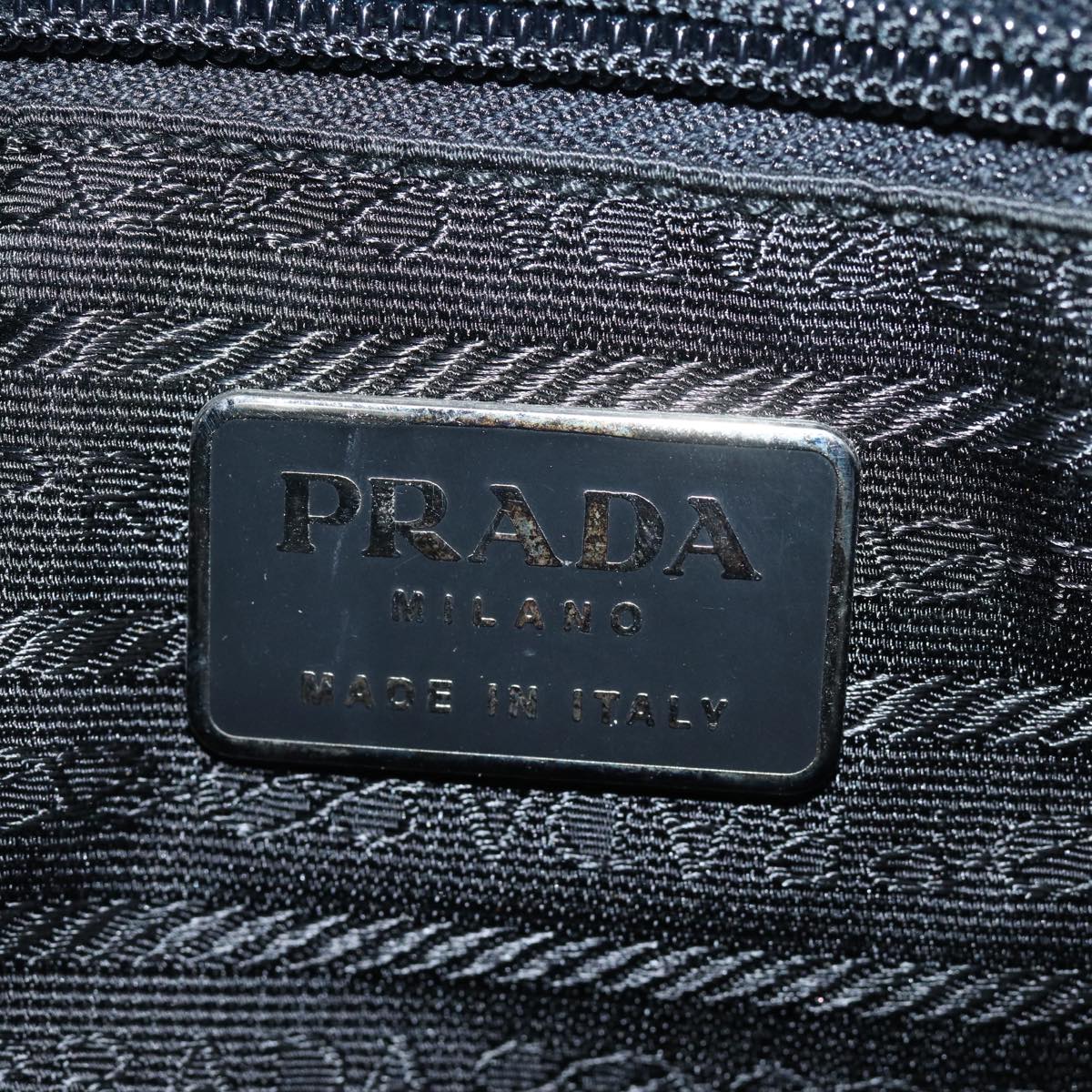 PRADA Shoulder Bag Nylon Black Auth ac3142