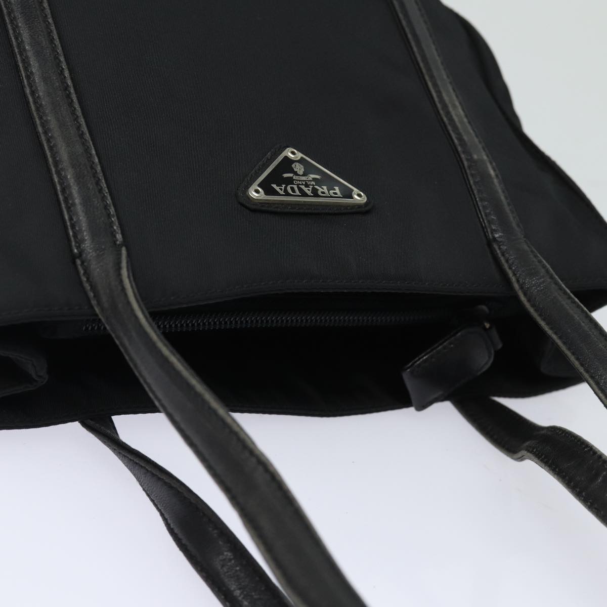 PRADA Shoulder Bag Nylon Black Auth ac3142