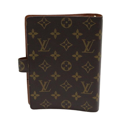 LOUIS VUITTON Monogram Agenda MM Day Planner Cover R20105 LV Auth ac3152