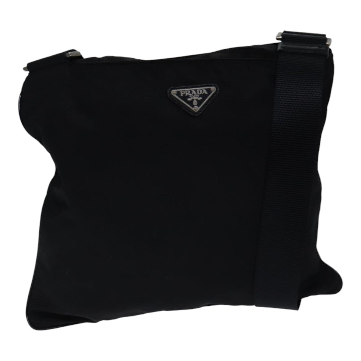 PRADA Shoulder Bag Nylon Black Auth ac3248