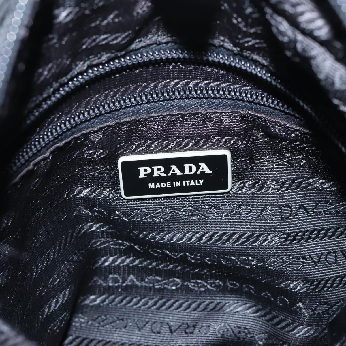 PRADA Shoulder Bag Nylon Black Auth ac3248