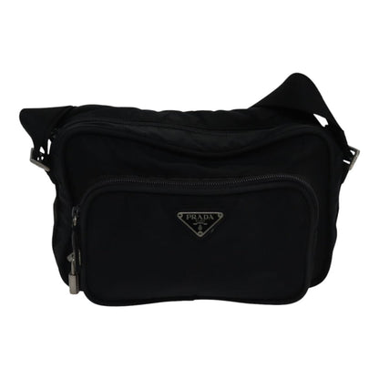 PRADA Shoulder Bag Nylon Black Auth ac3249