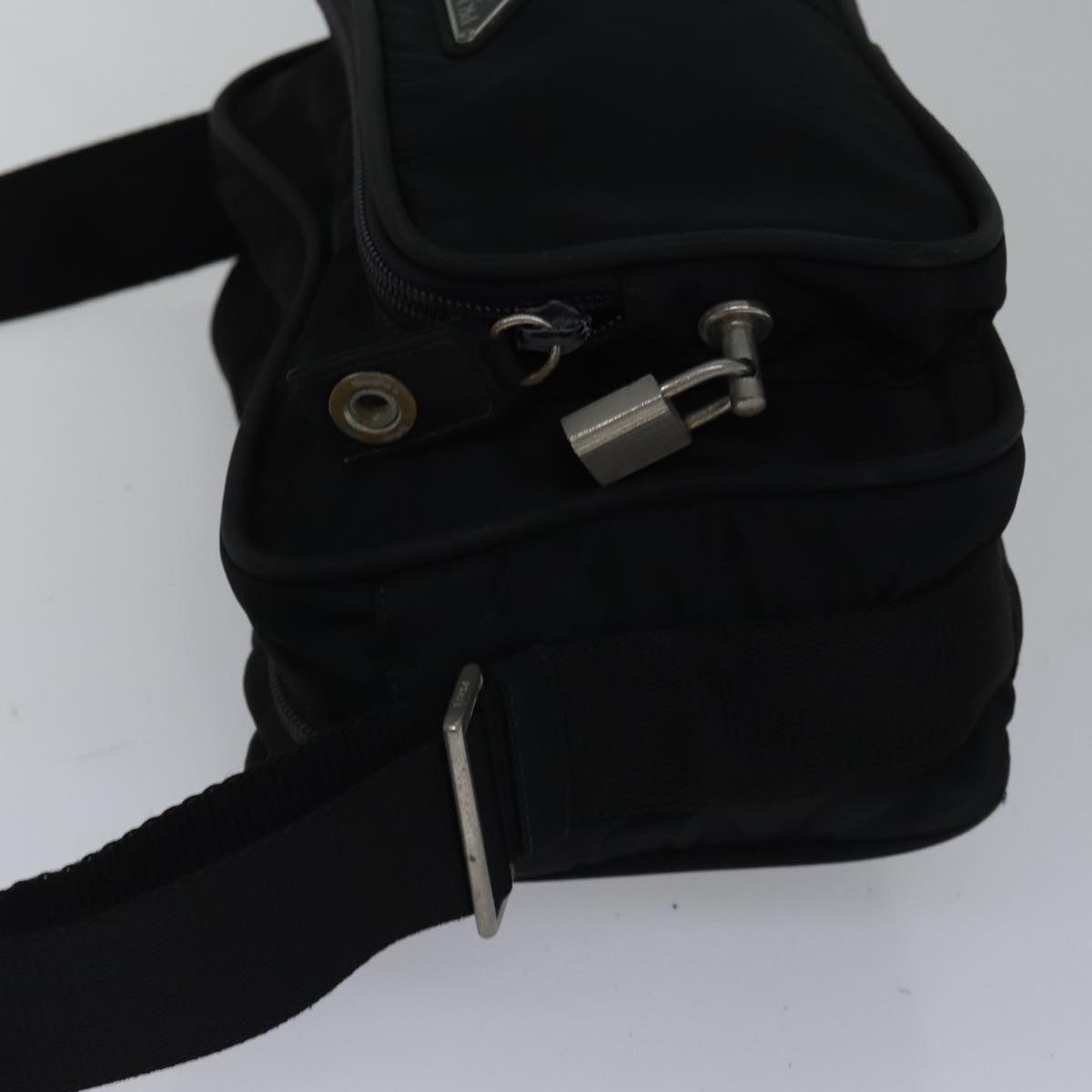 PRADA Shoulder Bag Nylon Black Auth ac3249