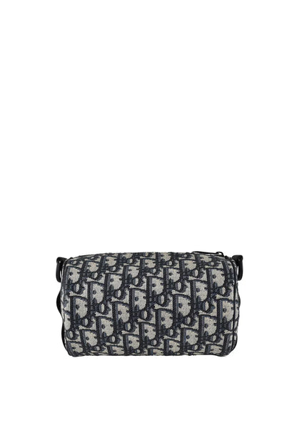 Christian Dior Roller Messenger Bag Oblique Canvas Black Canvas Shoulder Bag Bag ()