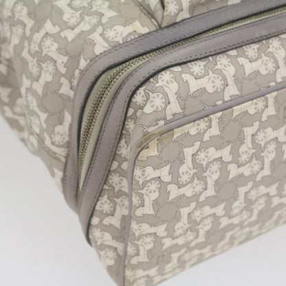 Celine Salky Pattern Shoulder Bag Ai Tominaga PVC Leather Gray  ac919