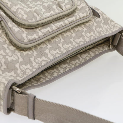 Celine Salky Pattern Shoulder Bag Ai Tominaga PVC Leather Gray  ac919
