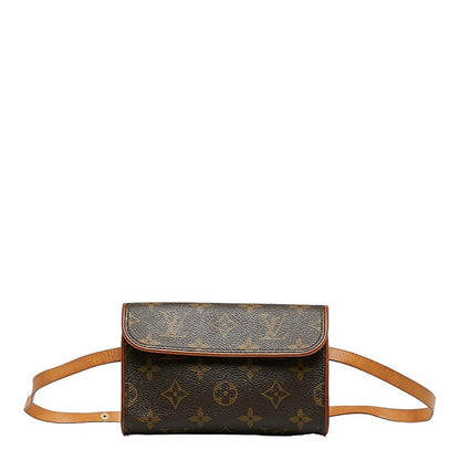 Louis Vuitton Monogram Poschet Florentine Body Bag West Bag M51855 Brown PVC Leather  Louis Vuitton
