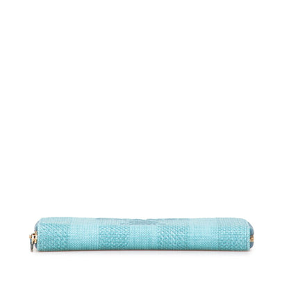 Chanel Deauville Stripe Canvas Long Wallet