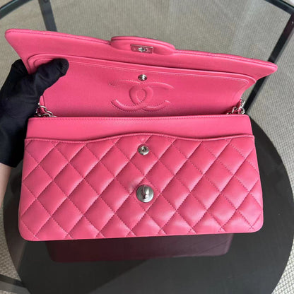 *Un, Full Set, Receipt* Classic Flap Medium Quilted Lambskin Pink Series 29