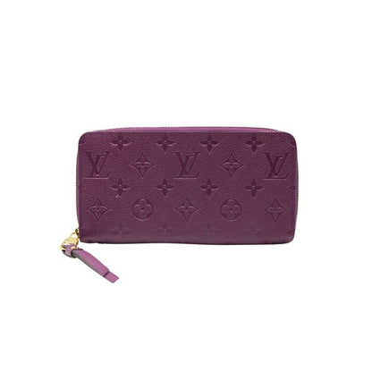 LOUIS VUITTON Purple Monogram Embossed Zippy Wallet