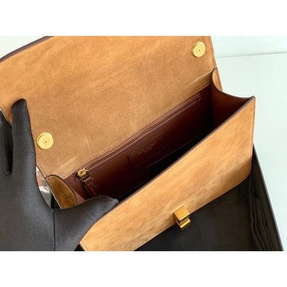 Yves Saint Laurent Le Carre Satchel Brown