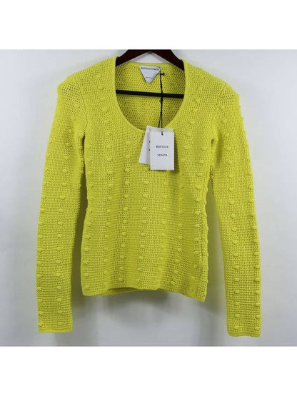 Luxury Bottega Veneta Scoop neck knitted sweater S 44 55 or so 647743 V0DW0 7219