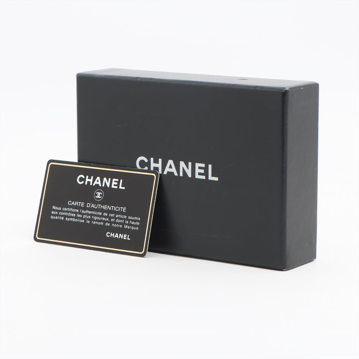 Chanel Coco Caviar S Compact Wallet Black Gold  8th