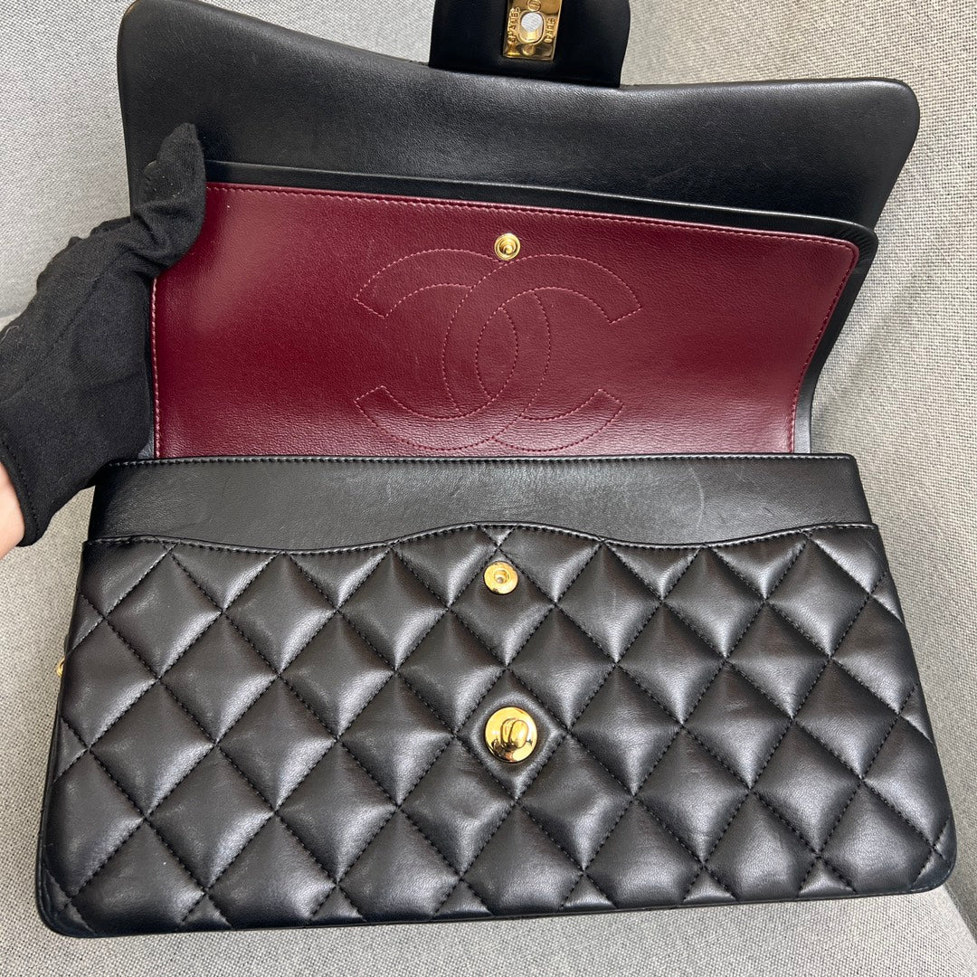 Chanel Classic Double Flap Bag Jumbo Black Lambskin