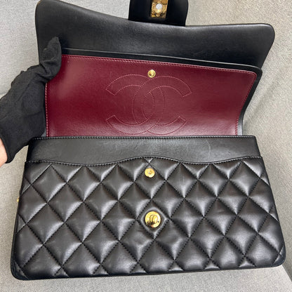 Chanel Classic Double Flap Bag Jumbo Black Lambskin