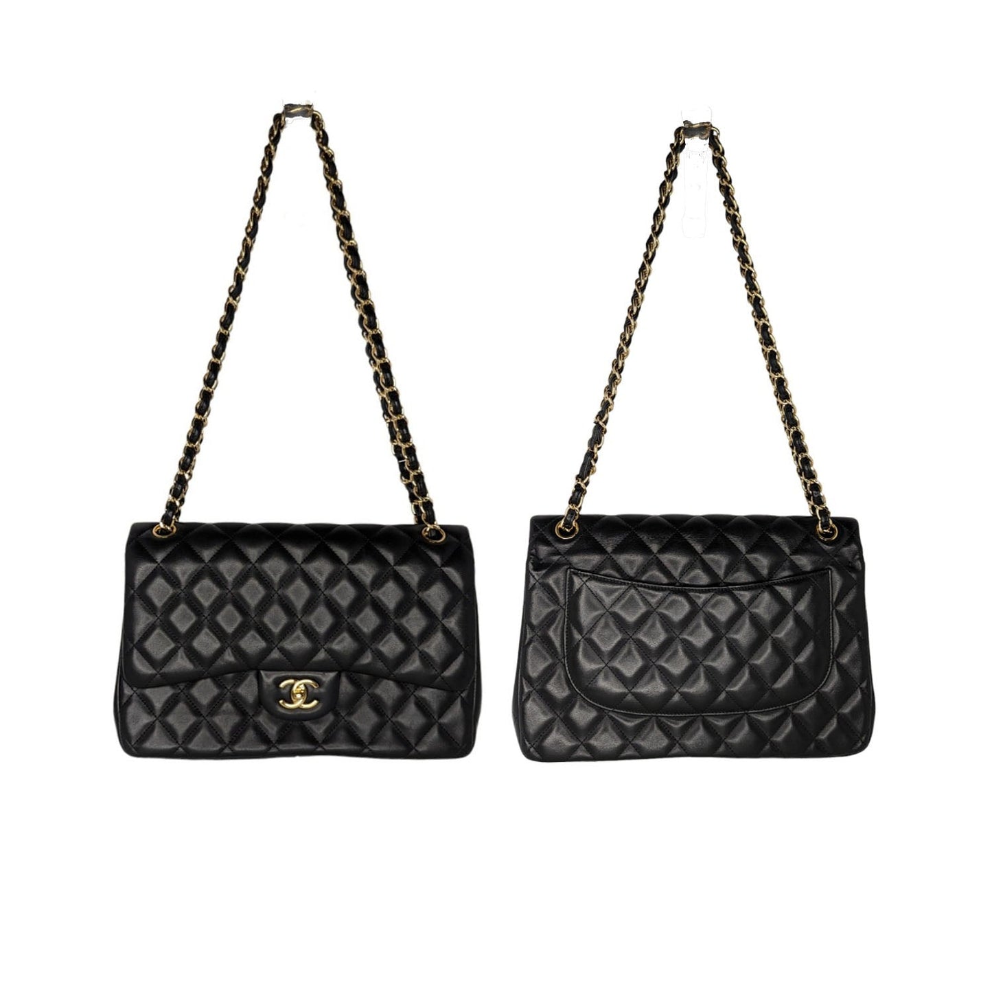 Chanel Classic Quilted Lambskin Double Jumbo Flap