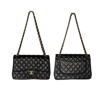 Chanel Classic Quilted Lambskin Double Jumbo Flap