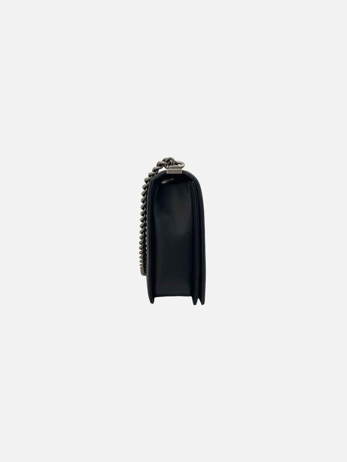 CHANEL Boy Black Quilted Shoulder Bag