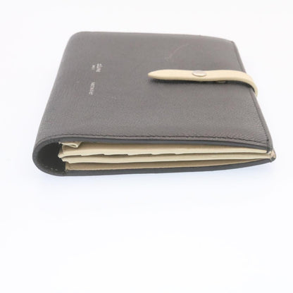 Celine Large Strap Wallet Leather Black  ai152