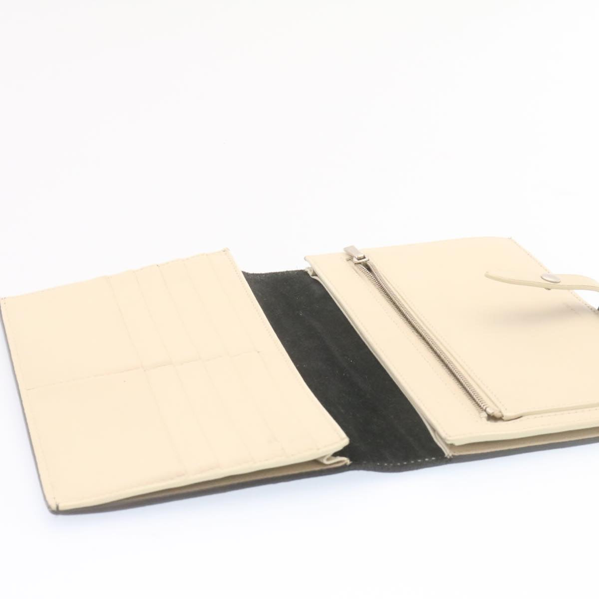 Celine Large Strap Wallet Leather Black  ai152