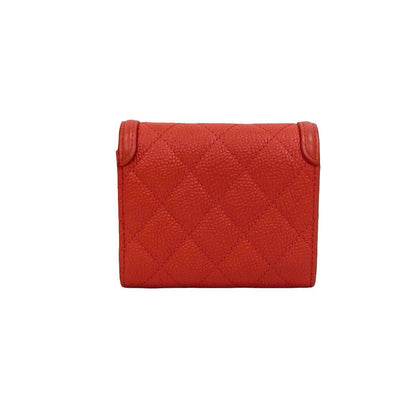 Chanel CC Filigree Caviar Compact Wallet