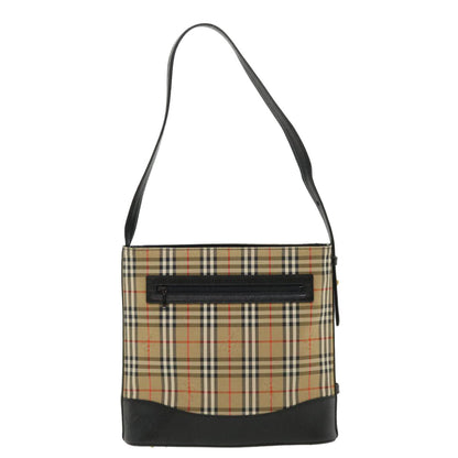 Burberry Nova Check Shoulder Bag Beige Auth am3155