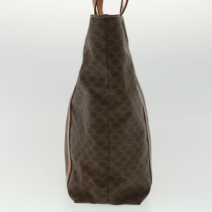 Celine Macadam Canvas Tote Bag PVC Leather Brown  am3232
