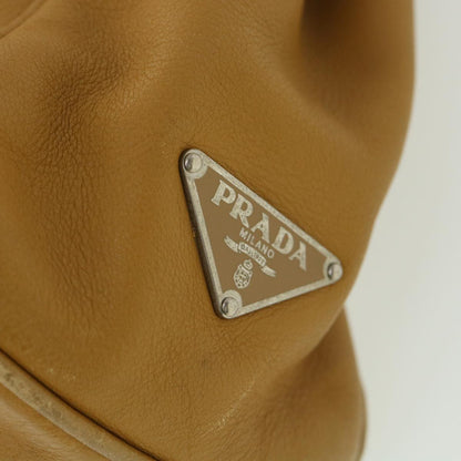 Prada Shoulder Bag Leather Brown  am3914