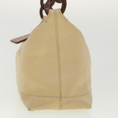 CHANEL Shoulder Bag Caviar Skin Beige CC Auth am3924