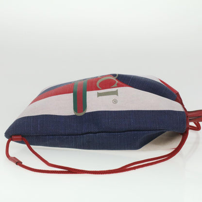 GUCCI Web Sherry Line Backpack Canvas Tricolor Red Blue Green 473872  am3970