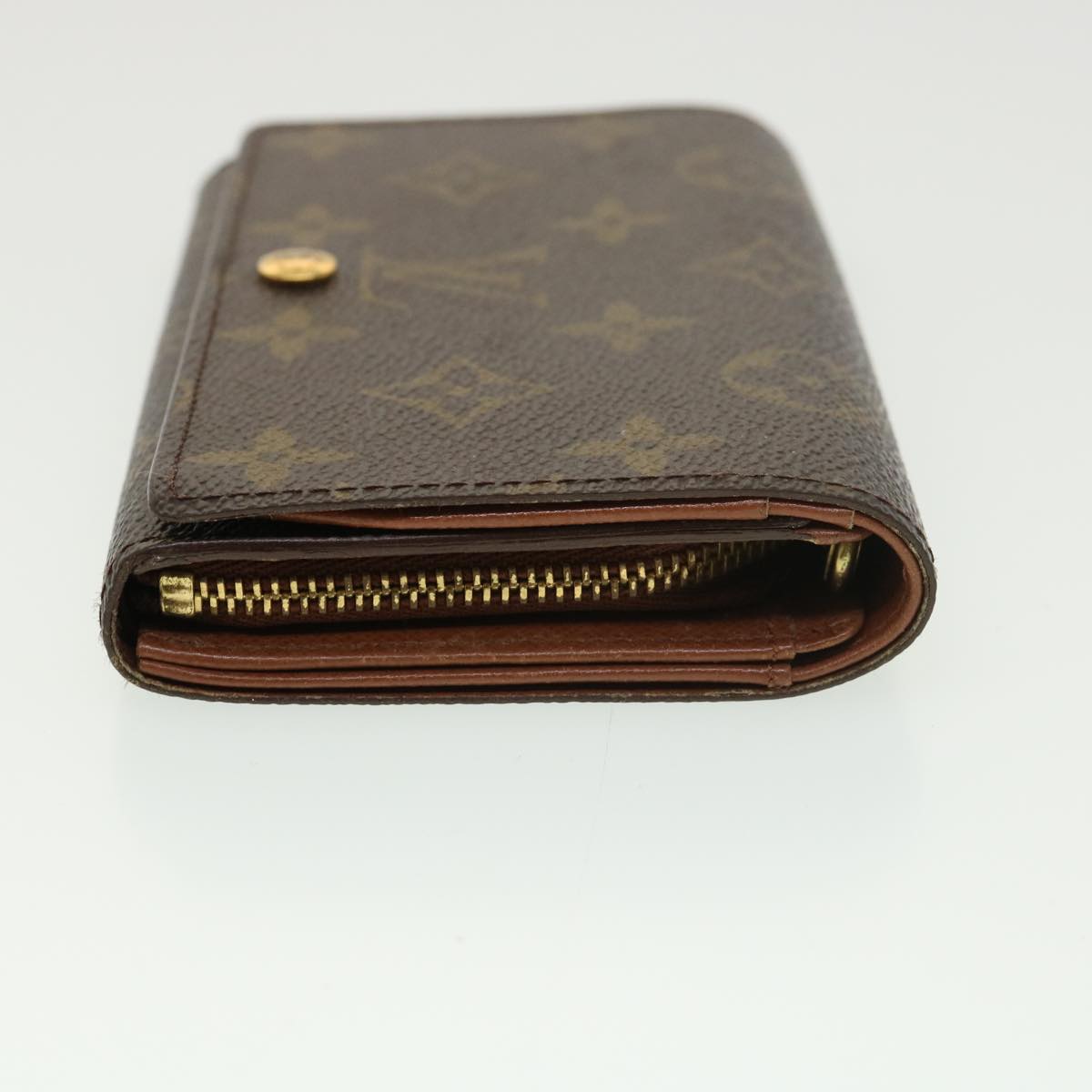 LOUIS VUITTON Monogram Porte Monnaie Billets Tresor Wallet M61730 LV am4096