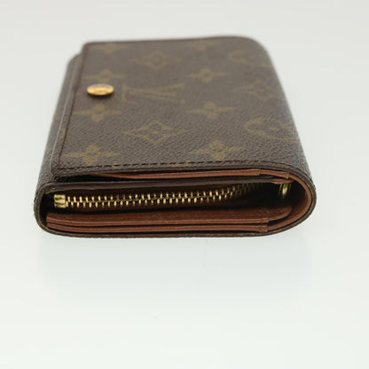 LOUIS VUITTON Monogram Porte Monnaie Billets Tresor Wallet M61730 LV am4096