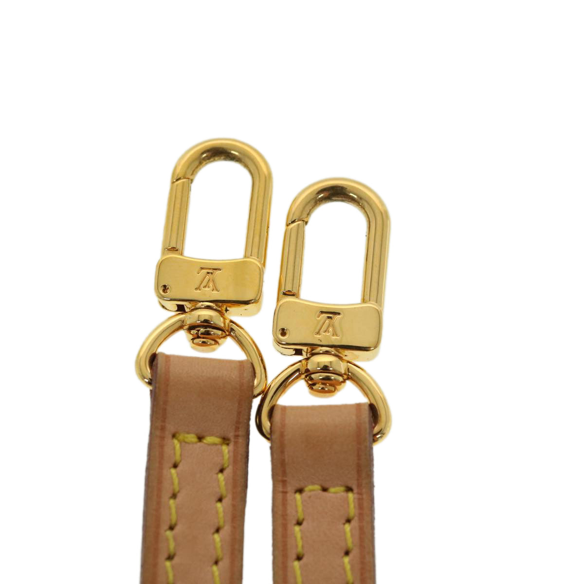 LOUIS VUITTON Shoulder Strap Leather 46.1"" Beige LV am4102
