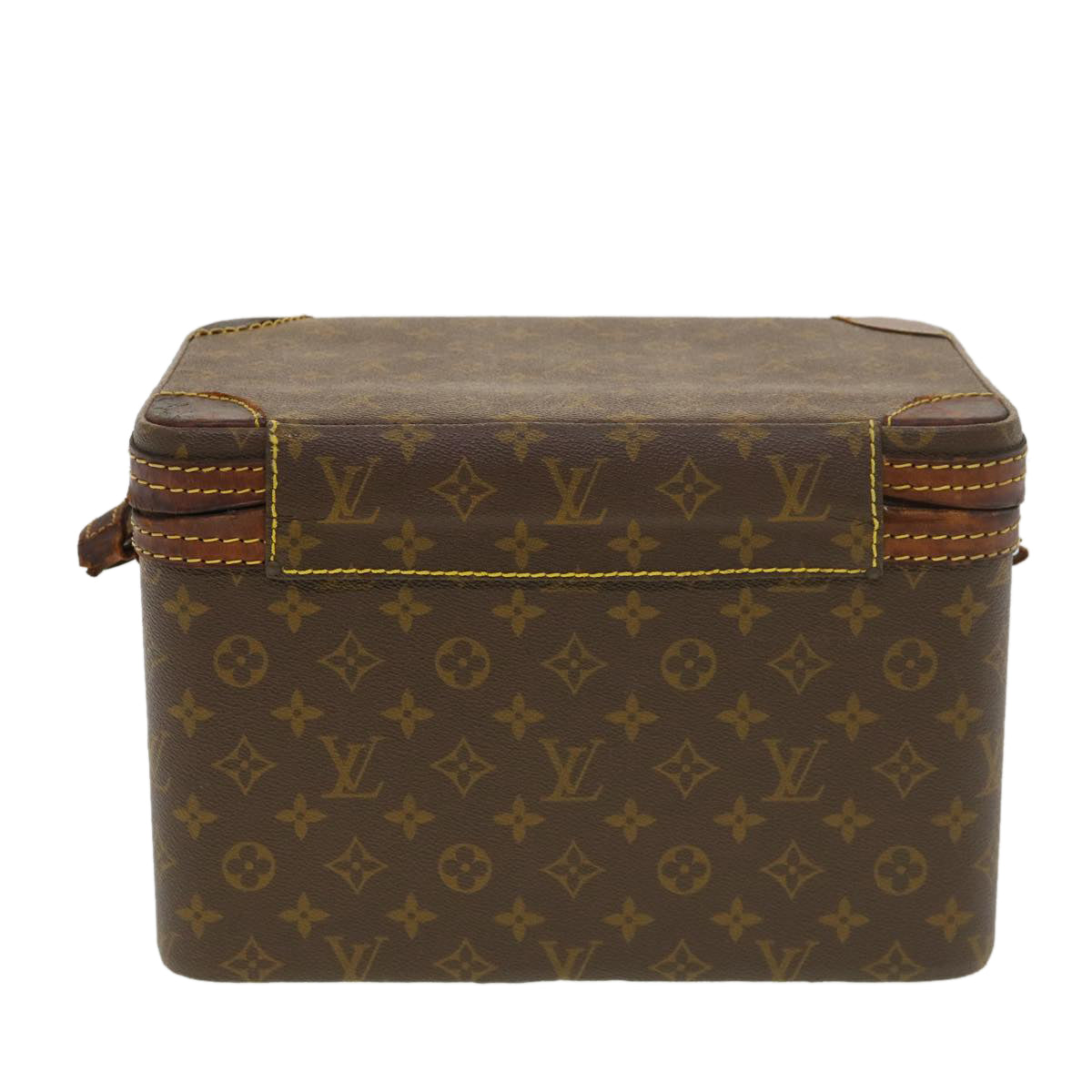LOUIS VUITTON Monogram Train Case Cosmetic Pouch M23820 No.198 LV am4104