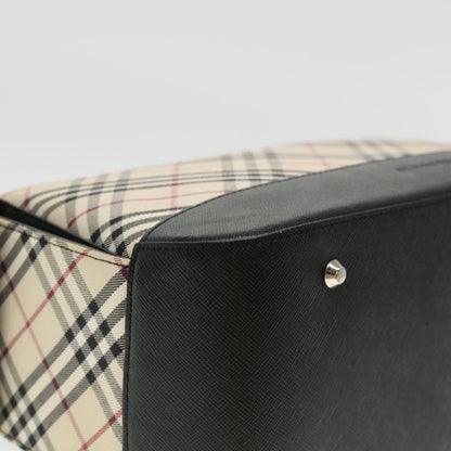 Burberry Nova Check Shoulder Bag Nylon Beige Auth am4137