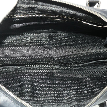 Prada Hand Bag Nylon Black Beige  am4158