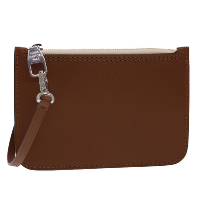 LOUIS VUITTON Mahina PM Pouch Leather Brown LV am4164