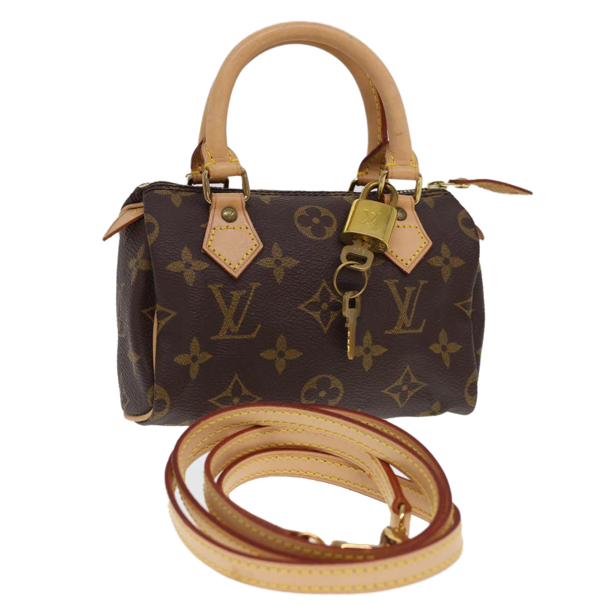 LOUIS VUITTON Monogram Mini Speedy Hand Bag M41534 LV am4166