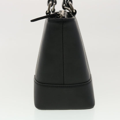 Burberry Hand Bag Leather Black Auth am4194