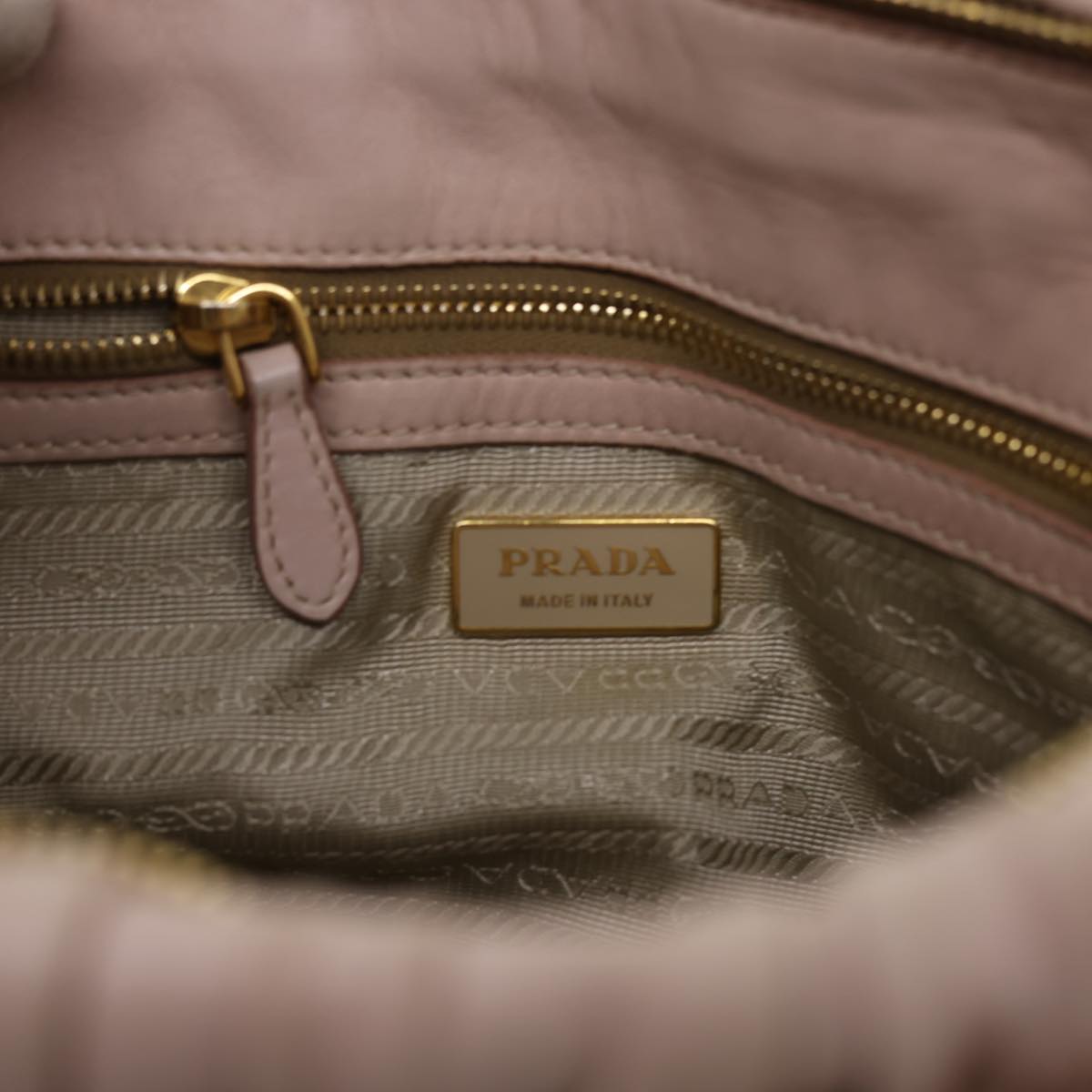 Prada Hand Bag Leather 2way Pink  am4199