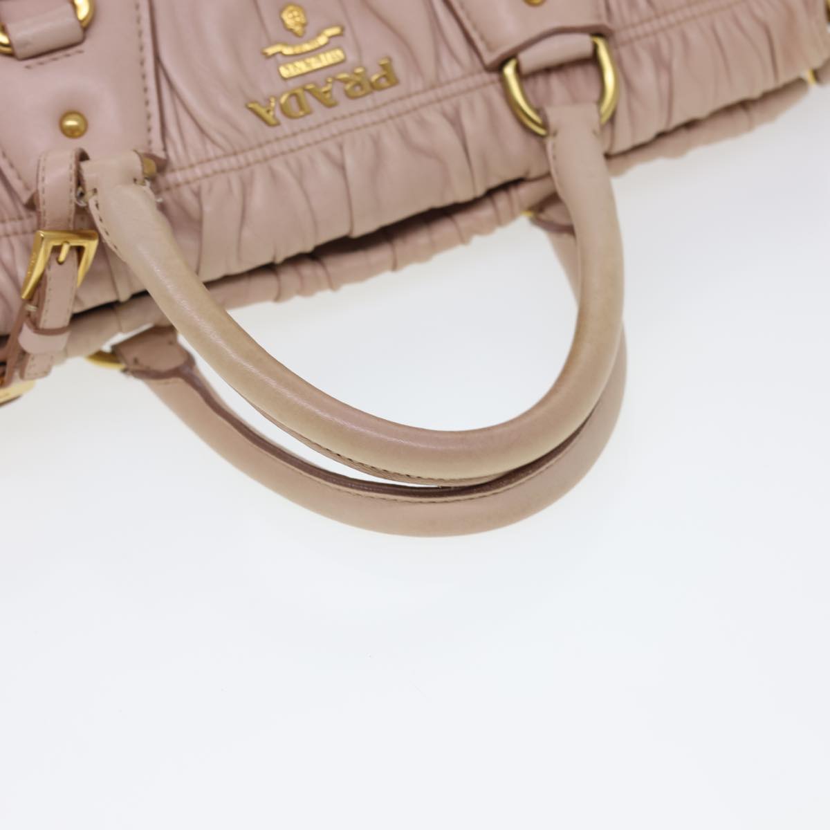 Prada Hand Bag Leather 2way Pink  am4199