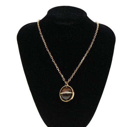 LOUIS VUITTON Pandantif Magnetic Ball Necklace Wood Metal M66856 LV am4211