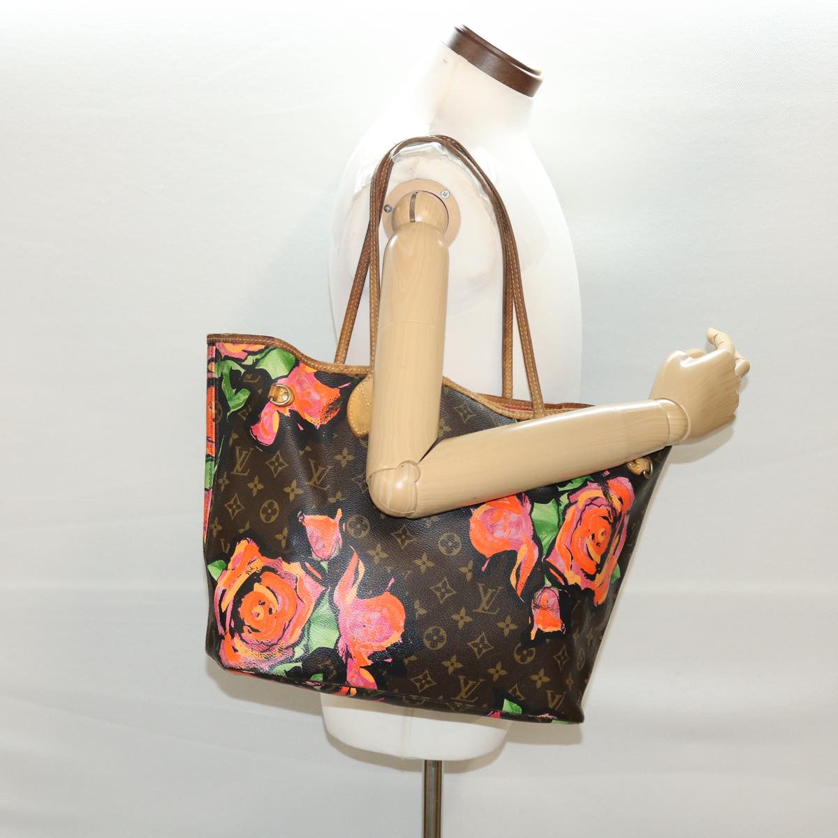 LOUIS VUITTON Monogram Rose Neverfull MM Tote Bag M48613 LV am4243