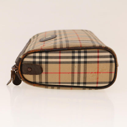 BurberrySs Nova Check Clutch Bag Nylon Beige Auth am4307