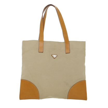 Prada Tote Bag Canvas Beige  am4330