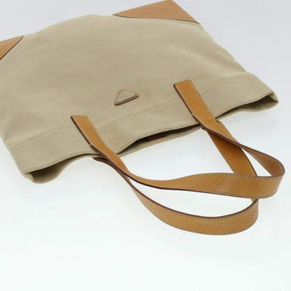 Prada Tote Bag Canvas Beige  am4330